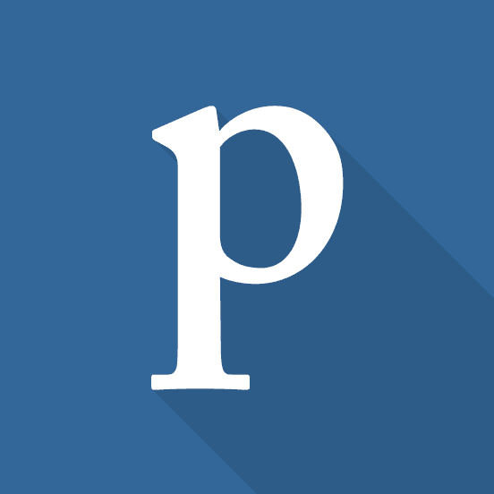 Blue and white logo